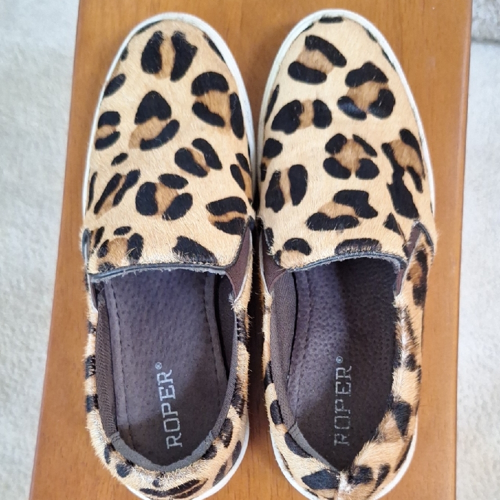 Roper Tan and Black Leopard Sneakers